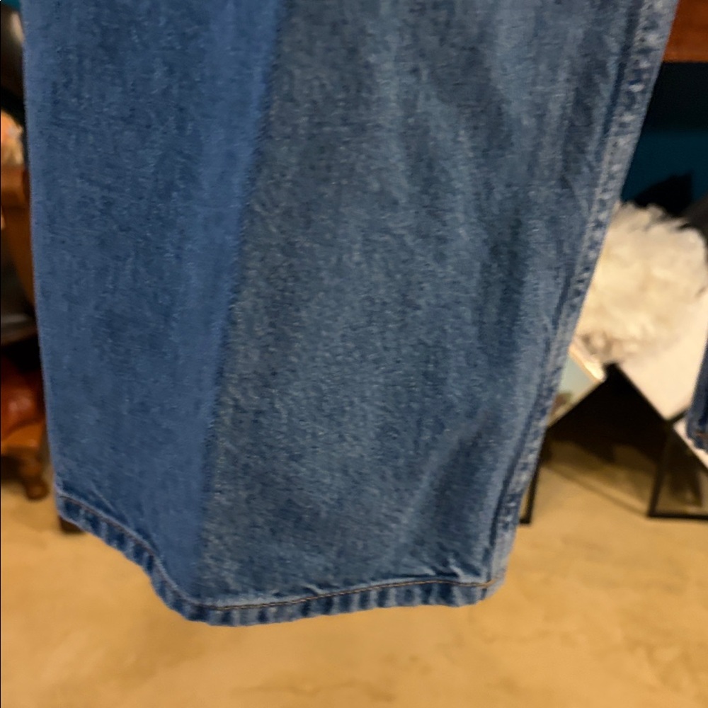 We the Free Relaxed Wide-Leg Jeans in Light Wash Blue - Picture 9 of 11